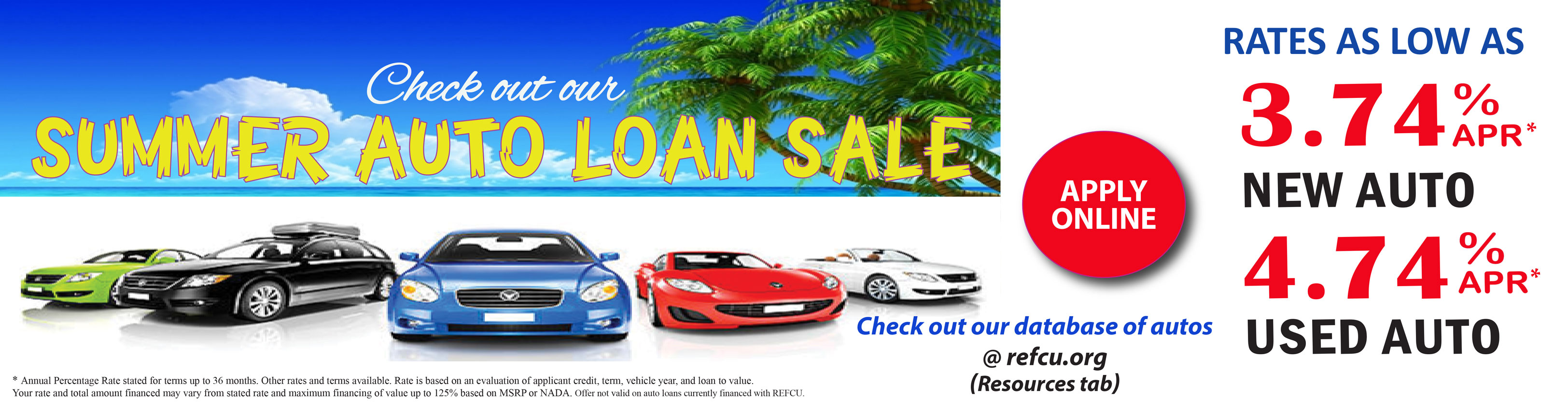 Check out our summer auto loan sale