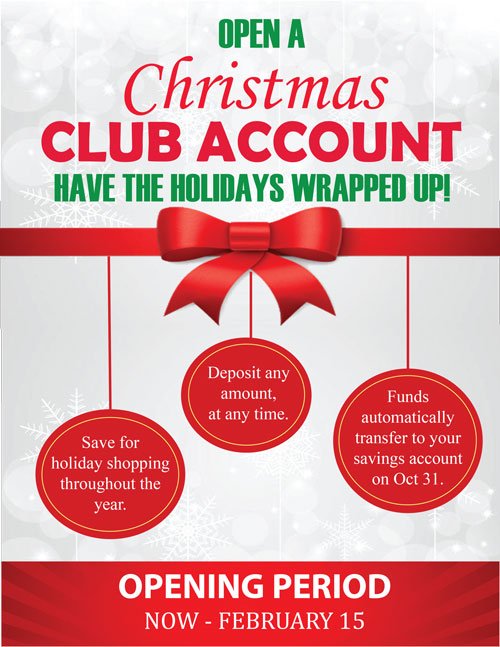 Open a Christmas club and have the holidays wrapped up