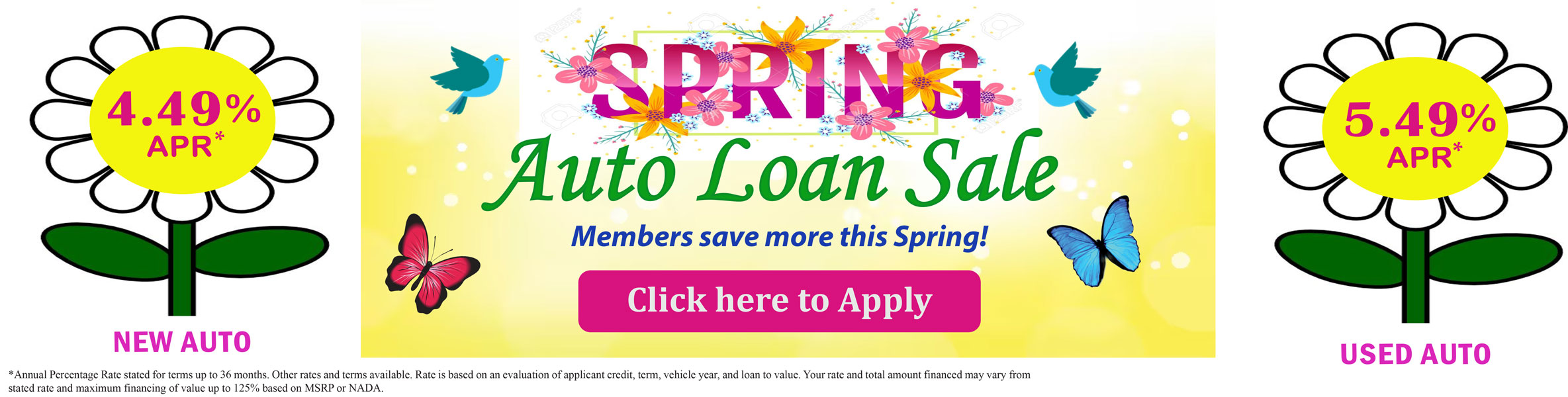 Spring auto loan sale. Rates as low as 4.49% APR