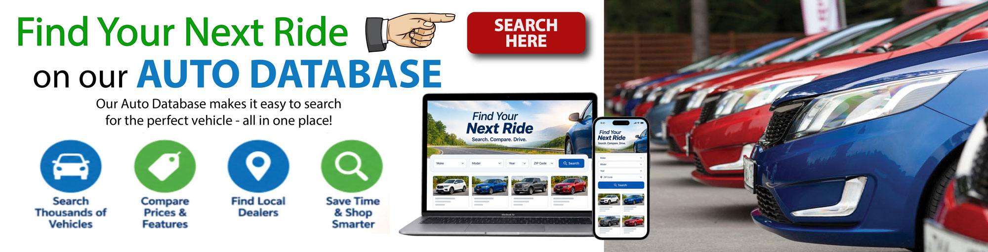 Find your next ride on our auto database