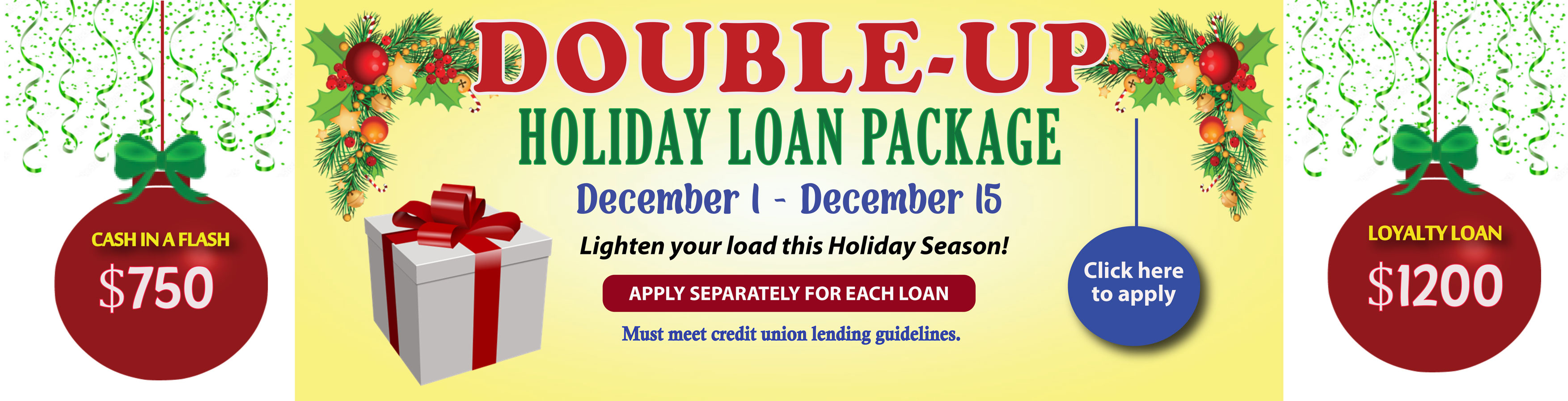 Double up loan promo. Borrow up to $1950