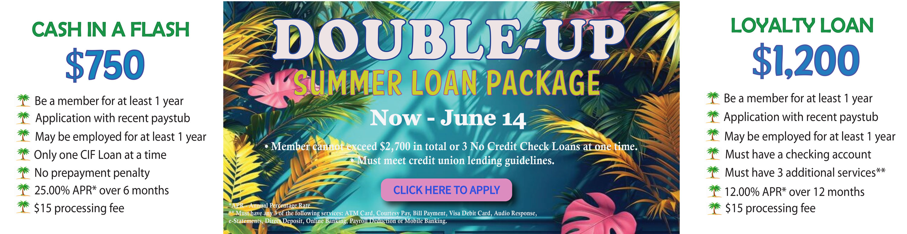 Double-Up Summer Loan Package