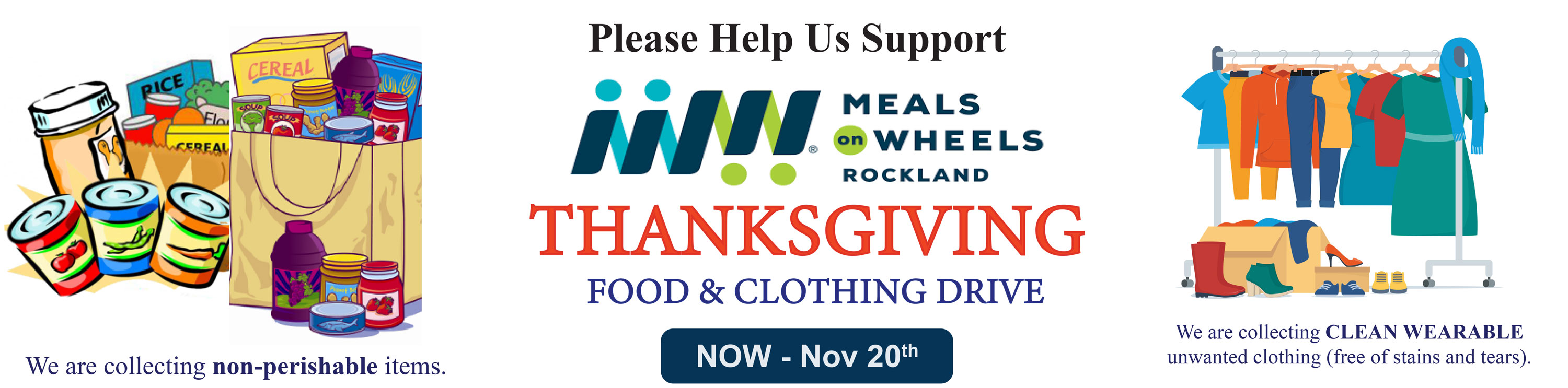 Please Help Us Support Meals on Wheels Thanksgiving Food & Clothing drive